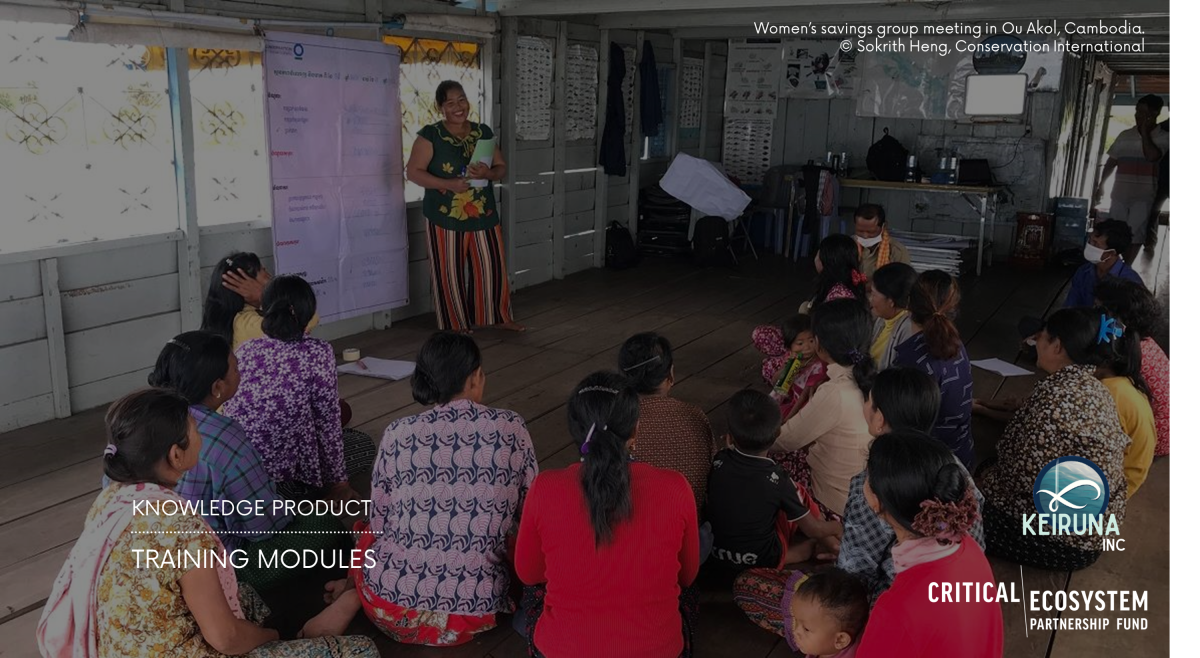 “Empowering Women in Conservation” training materials